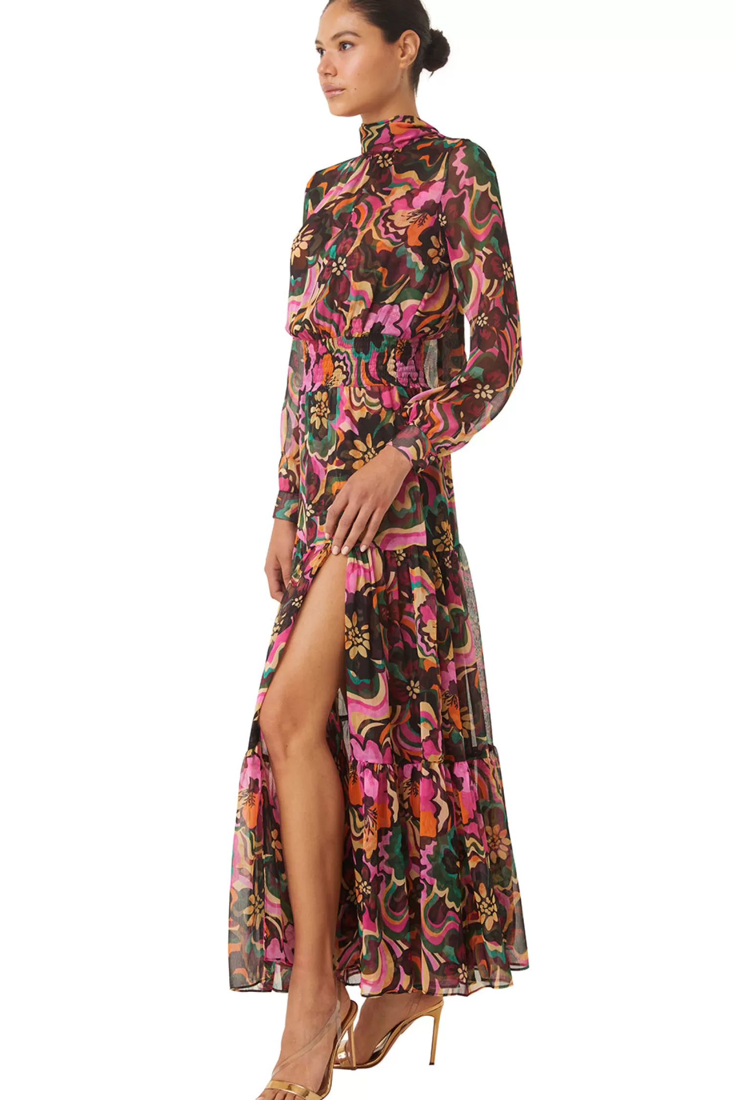 Fashion DAPHNE DRESS Maxi | Long-Sleeve